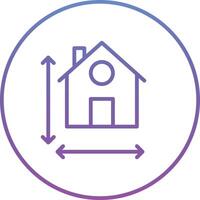 House Measurement Vector Icon