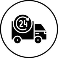 24 Hours Delivery Vector Icon