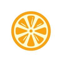 Lemon, orange icon in flat color style, isolated on white background vector