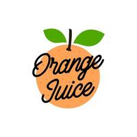 Fresco naranja jugo logo modelo diseño vector. negocio logo para limón jugo, exprimido agrios, batidos o limonada. vector
