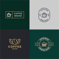 conjunto de café citas gráficos, logotipos, etiquetas y insignias vector