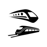 speed train logo template, stylized vector symbols set