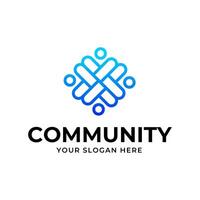 global comunidad logo icono elementos modelo. comunidad humano logo modelo vector