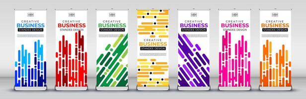 abstract roll up banner design for streets, presentations, events, meetings vector