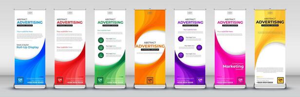 Vertical Modern abstract business roll up Banner Design Signboard Advertising Template Vector X banner and Street Business Flag of Convenience Layout