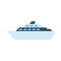 Ship icon vector. Shipping symbol. Container pictogram, flat vector sign isolated on white background.