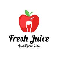 Fruta jugo logo. Fresco bebida logo. vector