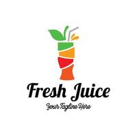 Fruta jugo logo. Fresco bebida logo. vector