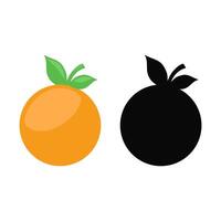limón o naranja. sencillo icono en blanco antecedentes vector