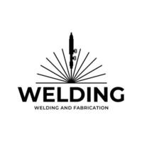 Welding torch logo design. Welder tool vector design. Welding work logotype.