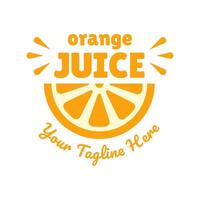 Fresh orange juice logo template design vector. Business logo for lemon juice, squeezed citrus, smoothies or lemonade. vector