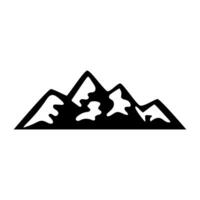 Abstract mountain logo design in flat design style vector