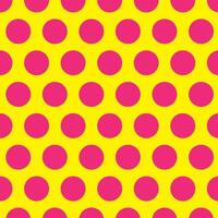 simple abstract pink color big circle polka dot pattern on yellow vector