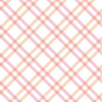 simple abstract pink cream lite color plaid check line pattern vector