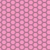 simple abstract black color hexagon polygon pattern on lite pink background vector