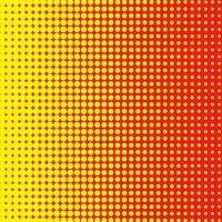 abstract yellow color polka dot blend wavy pattern on red background vector