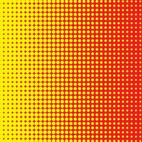 abstract yellow color polka dot blend wavy pattern on red background vector