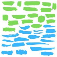 Brush stroke set. Decorative abstract vector