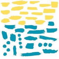 Brush stroke set. Decorative abstract vector