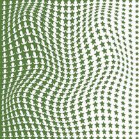 simple abstract avocado color star halftone wavy distort blend pattern vector