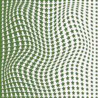 simple abstract avocado color star halftone wavy distort blend pattern vector