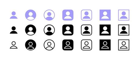 User icons set. Vector icons