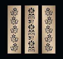 Laser and cnc cutting panels template.  Decorative die cut seamless pattern vector