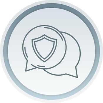 Secure Linear Button Icon vector