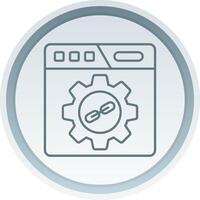 Backlink Linear Button Icon vector