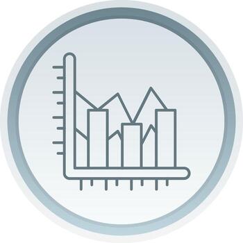 bar gráfico lineal botón icono vector