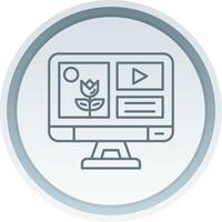 Mixed media Linear Button Icon vector