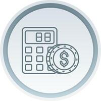 Calculator Linear Button Icon vector