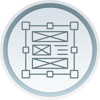 Layout Linear Button Icon vector