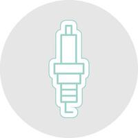 Spark Plug Line Sticker Multicolor Icon vector