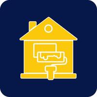 Home Renovation Glyph Square Two Color Icon vector