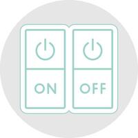 Switch Line Sticker Multicolor Icon vector