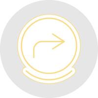 Forward Line Sticker Multicolor Icon vector