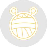 Wool Line Sticker Multicolor Icon vector