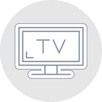 Tv Line Sticker Multicolor Icon vector