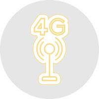 4G Line Sticker Multicolor Icon vector