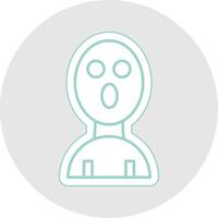 Balaclava Line Sticker Multicolor Icon vector