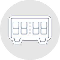 Digital Clock Line Sticker Multicolor Icon vector