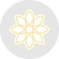 Dandelion Line Sticker Multicolor Icon vector