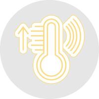 Smart Temperature Line Sticker Multicolor Icon vector