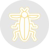 insecto línea pegatina multicolor icono vector