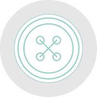 Cloth Button Line Sticker Multicolor Icon vector
