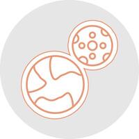 Planets Line Sticker Multicolor Icon vector