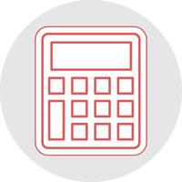 Calculator Line Sticker Multicolor Icon vector