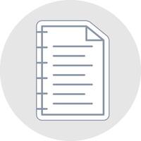 Notebook Line Sticker Multicolor Icon vector