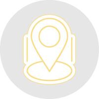 Pin Line Sticker Multicolor Icon vector